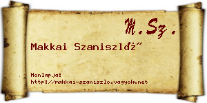 Makkai Szaniszló névjegykártya